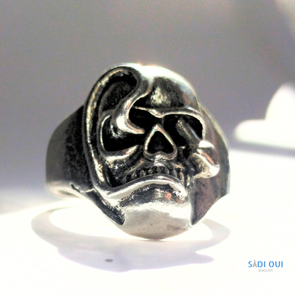 Anel Caveira Base em Aço Inoxidável | SADI OUI Jewellery